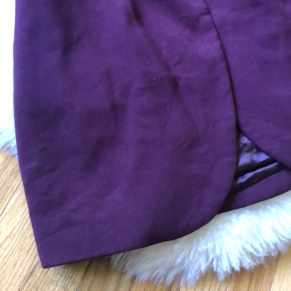 BEBE *faux fur collar missing* Cabernet peacoat-M - Picture 3 of 13